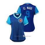 Maglia Baseball Donna Chicago Cubs Javier Baez 2018 LLWS Players Weekend El Mago Blu
