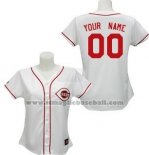 Maglia Baseball Donna Cincinnati Reds Personalizzate Home Bianco