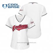 Maglia Baseball Donna Cleveland Indians 2019 All Star Patch Cool Base Home Personalizzate Bianco