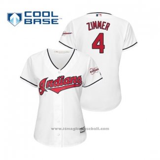 Maglia Baseball Donna Cleveland Indians Bradley Zimmer 2019 All Star Patch Cool Base Bianco