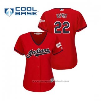 Maglia Baseball Donna Cleveland Indians Jason Kipnis 2019 All Star Patch Cool Base Rosso