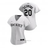 Maglia Baseball Donna Colorado Rockies Ian Desmond 2020 Replica Home Bianco