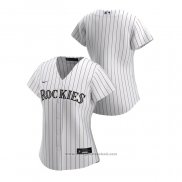 Maglia Baseball Donna Colorado Rockies Replica 2020 Home Bianco