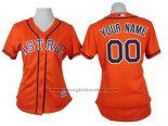Maglia Baseball Donna Houston Astros Personalizzate Arancione