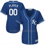 Maglia Baseball Donna Kansas City Royals Personalizzate Blu