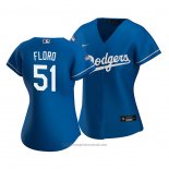 Maglia Baseball Donna Los Angeles Dodgers Dylan Floro 2020 Alternato Replica Blu