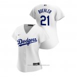 Maglia Baseball Donna Los Angeles Dodgers Walker Buehler 2020 Replica Home Bianco