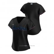 Maglia Baseball Donna Miami Marlins Replica 2020 Alternato Nero