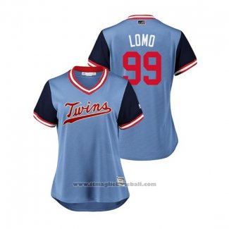 Maglia Baseball Donna Minnesota Twins Logan Morrison 2018 LLWS Players Weekend Lomo Blu