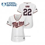 Maglia Baseball Donna Minnesota Twins Miguel Sano 2019 Postseason Cool Base Bianco