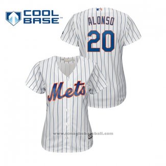 Maglia Baseball Donna New York Mets Pete Alonso Cool Base Home Bianco