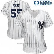 Maglia Baseball Donna New York Yankees 55 Sonny Gray Bianco Cool Base