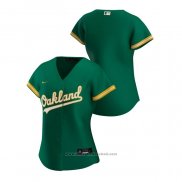 Maglia Baseball Donna Oakland Athletics Replica 2020 Alternato Verde