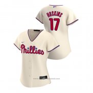 Maglia Baseball Donna Philadelphia Phillies Rhys Hoskins 2020 Replica Alternato Crema