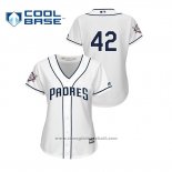 Maglia Baseball Donna San Diego Padres 2019 Jackie Robinson Day Cool Base Bianco