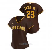 Maglia Baseball Donna San Diego Padres Fernando Tatis Jr. Replica 2020 Road Marrone