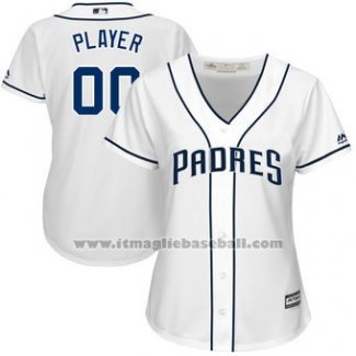 Maglia Baseball Donna San Diego Padres Personalizzate Bianco