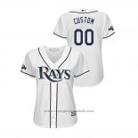 Maglia Baseball Donna Tampa Bay Rays Personalizzate 2019 Postseason Cool Base Bianco