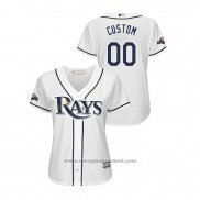 Maglia Baseball Donna Tampa Bay Rays Personalizzate 2019 Postseason Cool Base Bianco