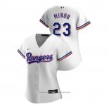 Maglia Baseball Donna Texas Rangers Mike Minor 2020 Replica Primera Bianco