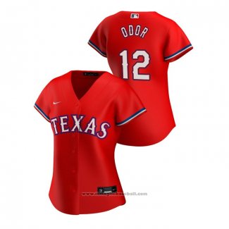 Maglia Baseball Donna Texas Rangers Rougned Odor 2020 Replica Alternato Rosso