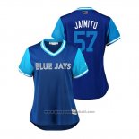 Maglia Baseball Donna Toronto Blue Jays Jaime Garcia 2018 LLWS Players Weekend Jaimito Blu