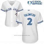 Maglia Baseball Donna Toronto Blue Jays Troy Tulowitzki Cool Base Bianco