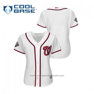 Maglia Baseball Donna Washington Nationals 2019 World Series Bound Cool Base Bianco