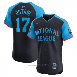 Maglia Baseball Uomo All Star 2024 Shohei Ohtani National League Elite Blu