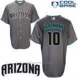 Maglia Baseball Uomo Arizona Diamondbacks 10 Chris Herrmann Cool Base Grigio