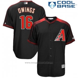 Maglia Baseball Uomo Arizona Diamondbacks 16 Chris Owings Nero Cool Base