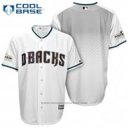 Maglia Baseball Uomo Arizona Diamondbacks 2017 Postseason Bianco Cool Base