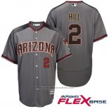 Maglia Baseball Uomo Arizona Diamondbacks 2 Aaron Hill Grigio Flex Base