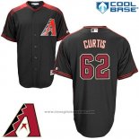 Maglia Baseball Uomo Arizona Diamondbacks 62 Zac Curtis Nero Cool Base