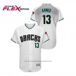 Maglia Baseball Uomo Arizona Diamondbacks Nick Ahmed Autentico Flex Base Bianco