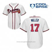 Maglia Baseball Uomo Atlanta Braves 17 Shelby Miller Bianco Home Cool Base