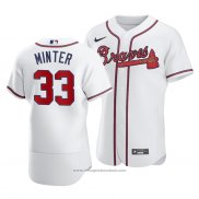 Maglia Baseball Uomo Atlanta Braves A.j. Minter Autentico Primera Bianco