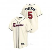Maglia Baseball Uomo Atlanta Braves Freddie Freeman 2020 Replica Alternato Crema