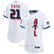 Maglia Baseball Uomo Atlanta Braves Personalizzate 2021 All Star Autentico Bianco