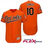 Maglia Baseball Uomo Baltimore Orioles 10 Adam Jones Arancione 2017 Flex Base