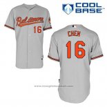 Maglia Baseball Uomo Baltimore Orioles 16 Wei Yin Chen Grigio Cool Base