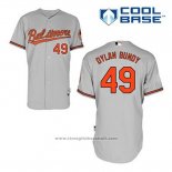 Maglia Baseball Uomo Baltimore Orioles 49 Dylan Bundy Grigio Cool Base