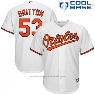 Maglia Baseball Uomo Baltimore Orioles 53 Zach Britton Bianco Cool Base