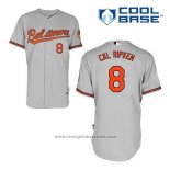 Maglia Baseball Uomo Baltimore Orioles 8 Cal Ripken Grigio Cool Base