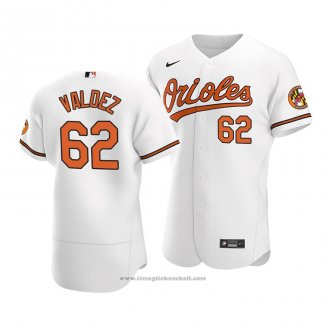 Maglia Baseball Uomo Baltimore Orioles Cesar Valdez Autentico Primera Bianco