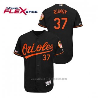 Maglia Baseball Uomo Baltimore Orioles Dylan Bundy 150 Anniversario Autentico Flex Base Nero