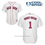 Maglia Baseball Uomo Boston Red Sox 1 Bobby Doerr Bianco Home Cool Base