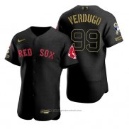 Maglia Baseball Uomo Boston Red Sox Alex Verdugo Nero 2021 Salute To Service