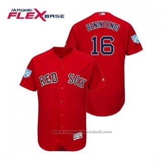 Maglia Baseball Uomo Boston Red Sox Andrew Benintendi Flex Base Allenamento Primaverile 2019 Rosso