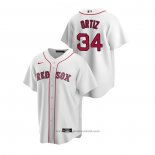 Maglia Baseball Uomo Boston Red Sox David Ortiz Replica Home Bianco